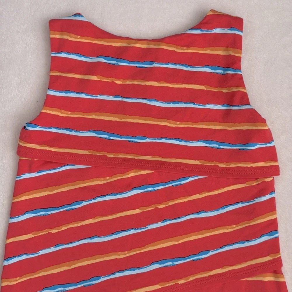 J. McLaughlin | Nicola Catalina Cloth Sleeveless Tiered Pull Over Stripe Dress 4 - Picture 7 of 10